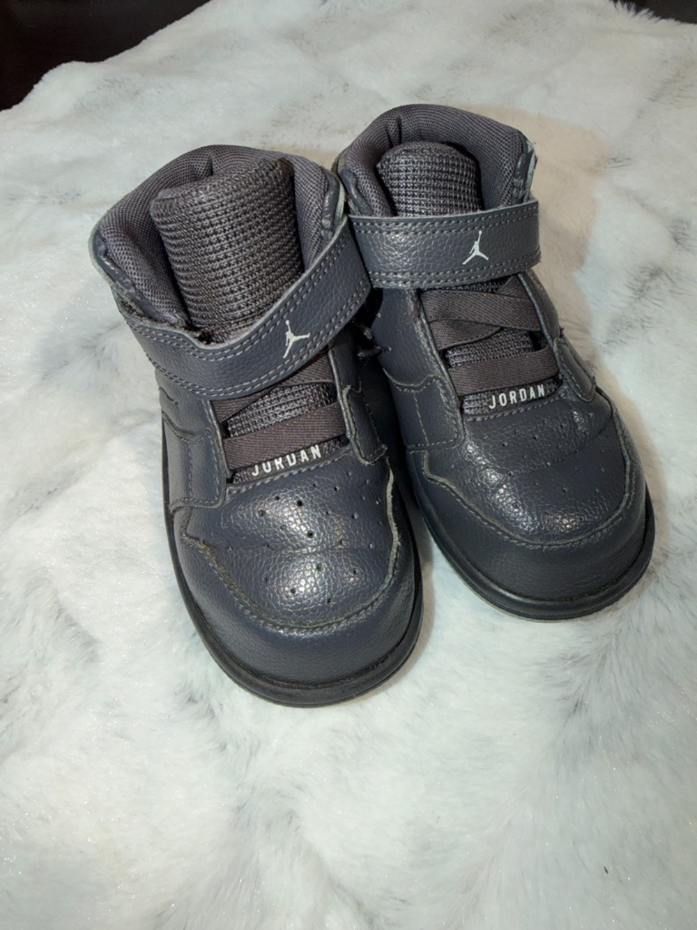 Jordan Kids' Dark Gray High-Top Sneakers